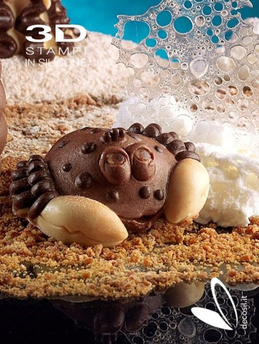 Moule en silicone de crabe Moule à bonbons au chocolat fondant